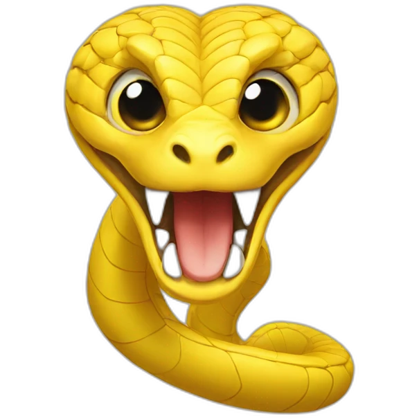 Yellow cobra emoji