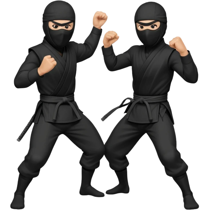 two white men in ninja outfits emoji
