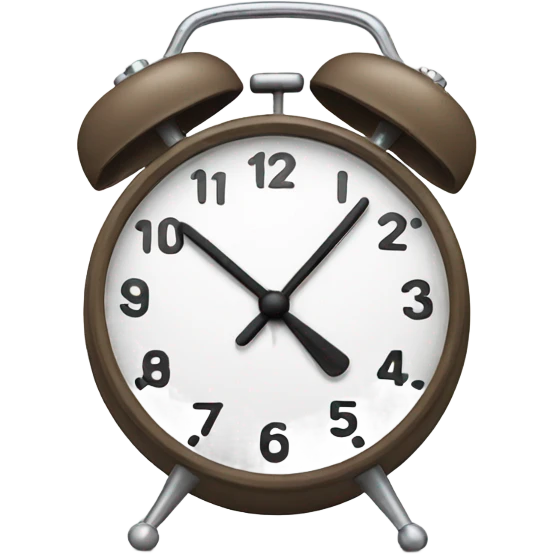White alarm clock emoji