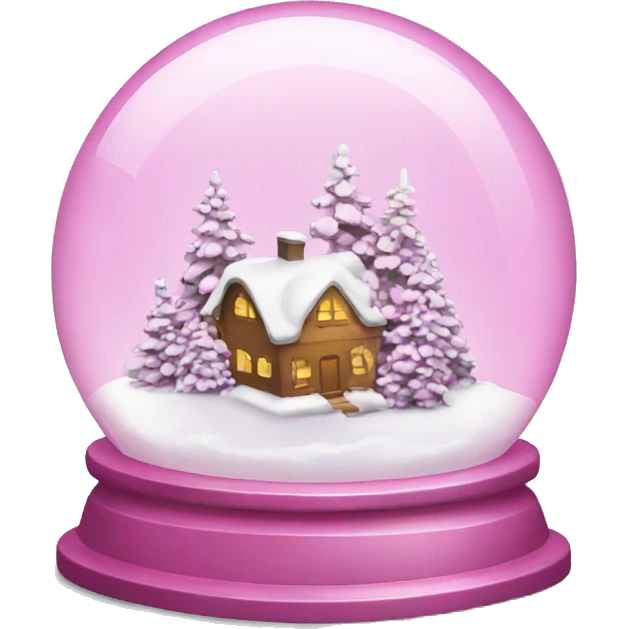 pink snowglobe emoji