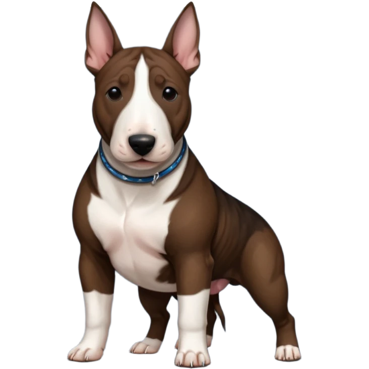 brindle english bull terrier dark brown emoji