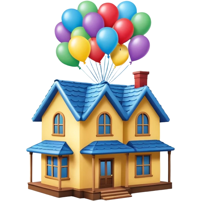 House with balona from Disney Pixar movie UP! emoji