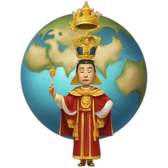 emperor floating above the world emoji