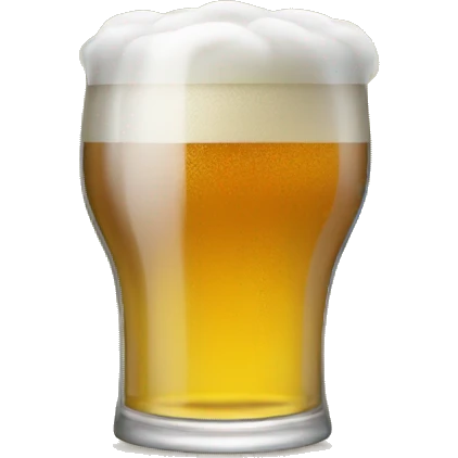 Beer glass half full  emoji
