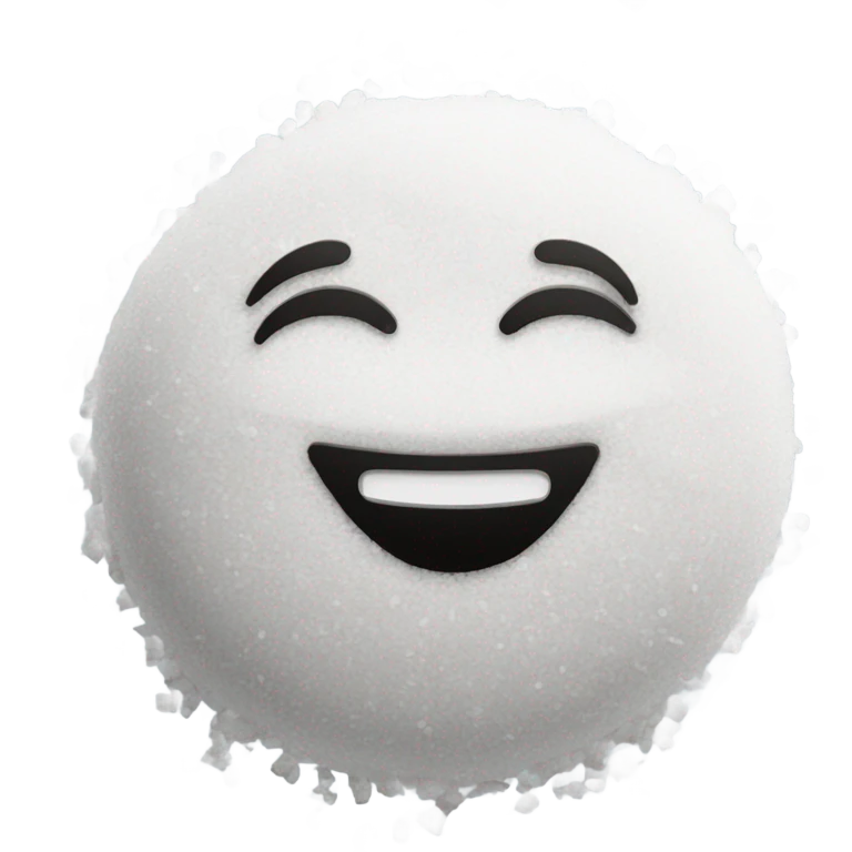 Happy emoji smelling a pile of salt emoji