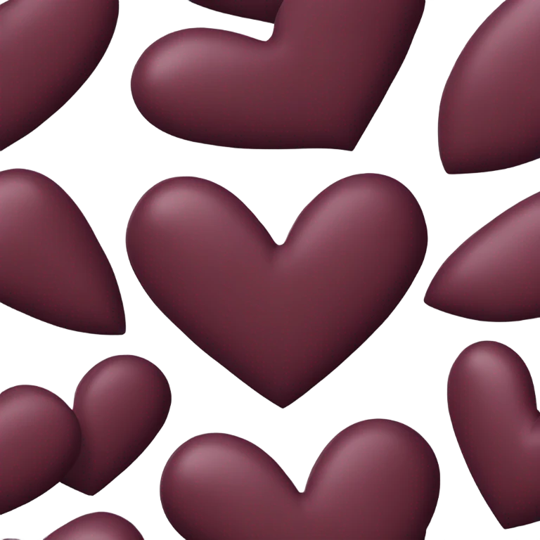 burgundy heart  emoji