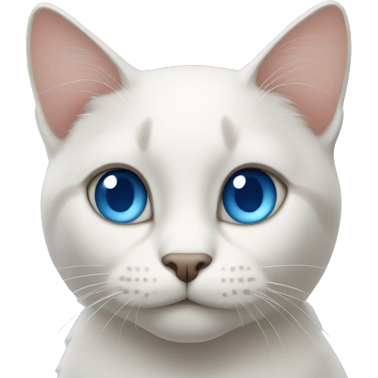 Cat with blue eyes emoji