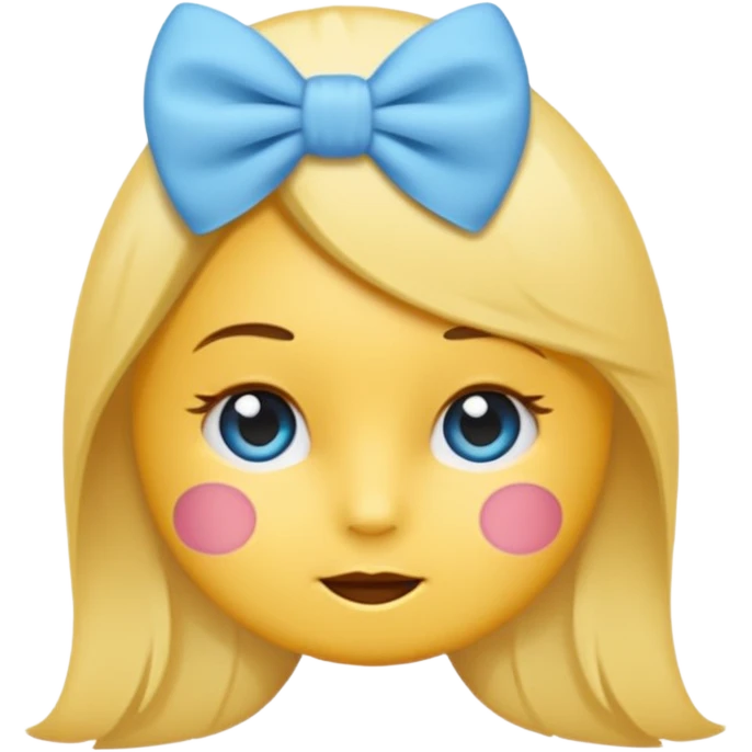 Mache einen coquette emoji ne babyblaue schleife ohne Gesicht  emoji