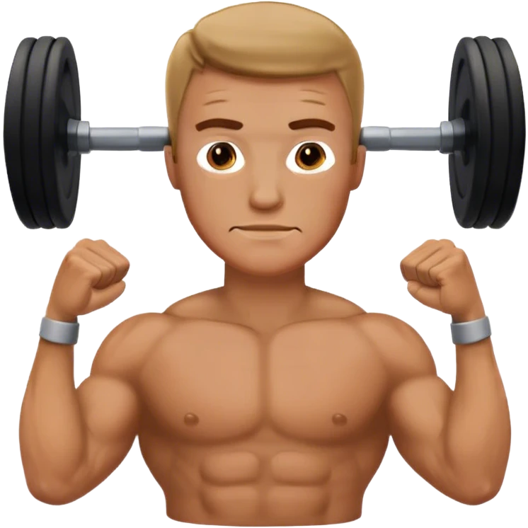 Guy doing bicep curl emoji