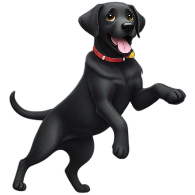 perro labrador negro bailando emoji