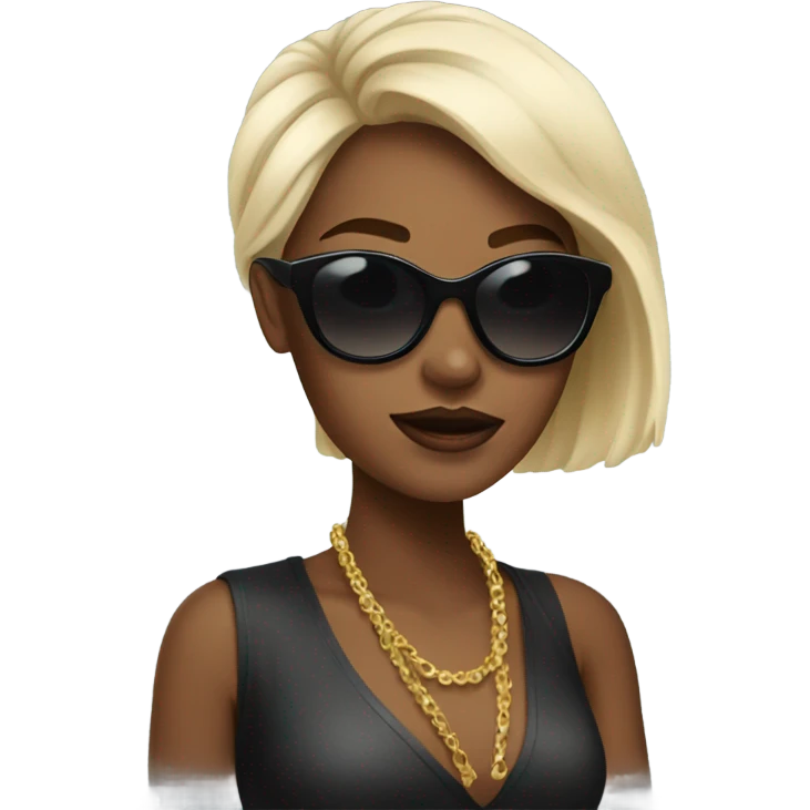 Rich girl with shades  emoji