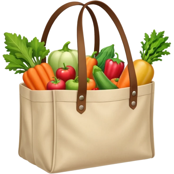 cartoon market bag emoji