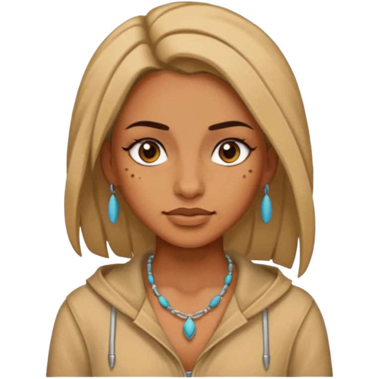 desert woman with piercings just face  emoji