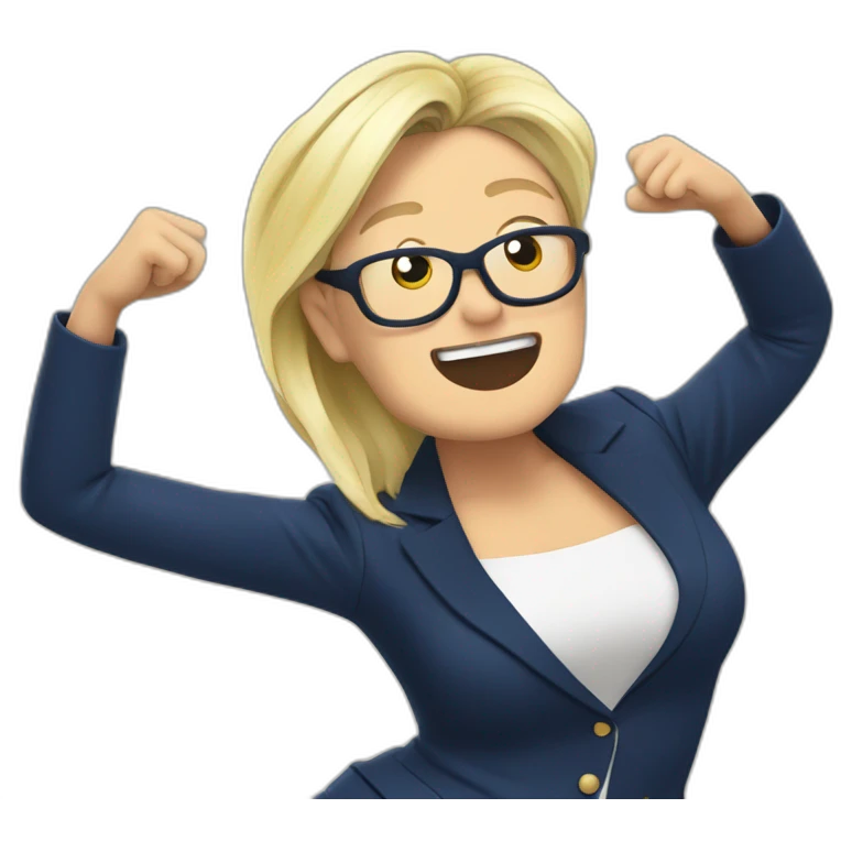 Marine le Pen qui dab emoji