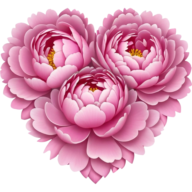 Heart of peonies  emoji