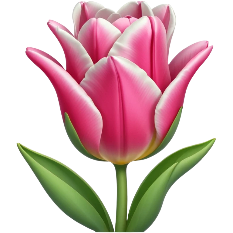 Una oveja linda con un tulipán rosa emoji