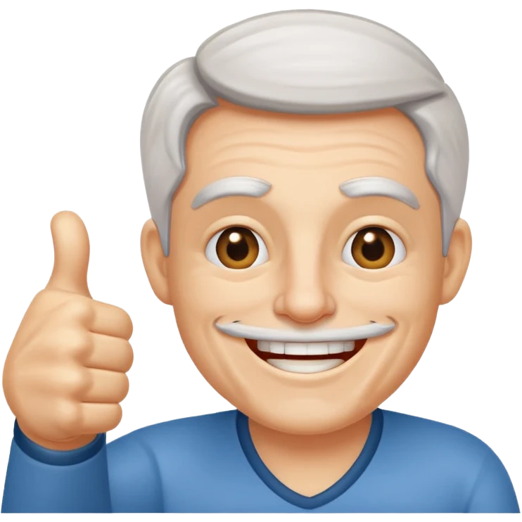 happy boomer showing thumbsup emoji