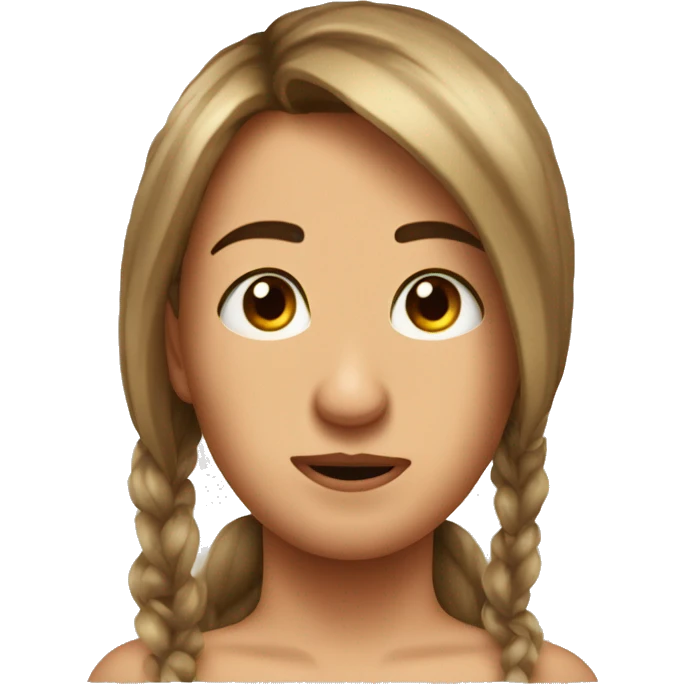 Side eye while tucking hair behind ear emoji
