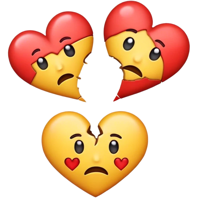 Broke emoji love emoji
