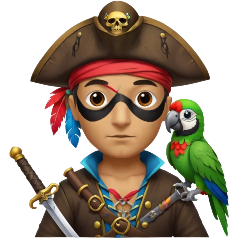 pirate and parrot emoji