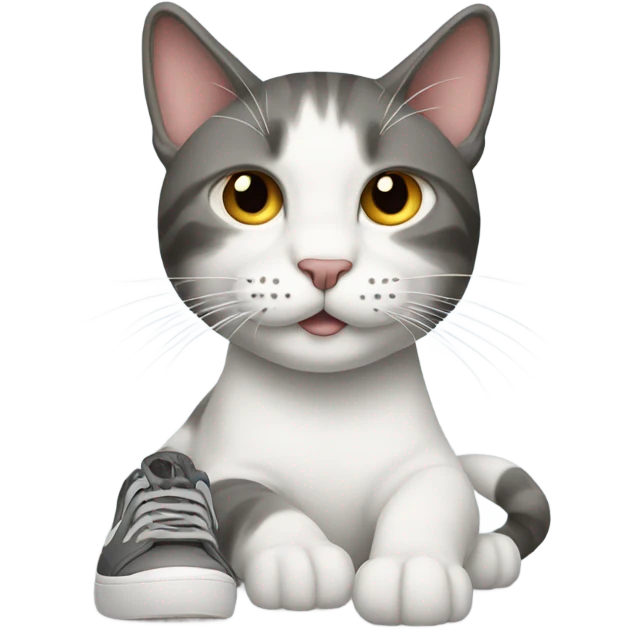 cat with nike shoes emoji