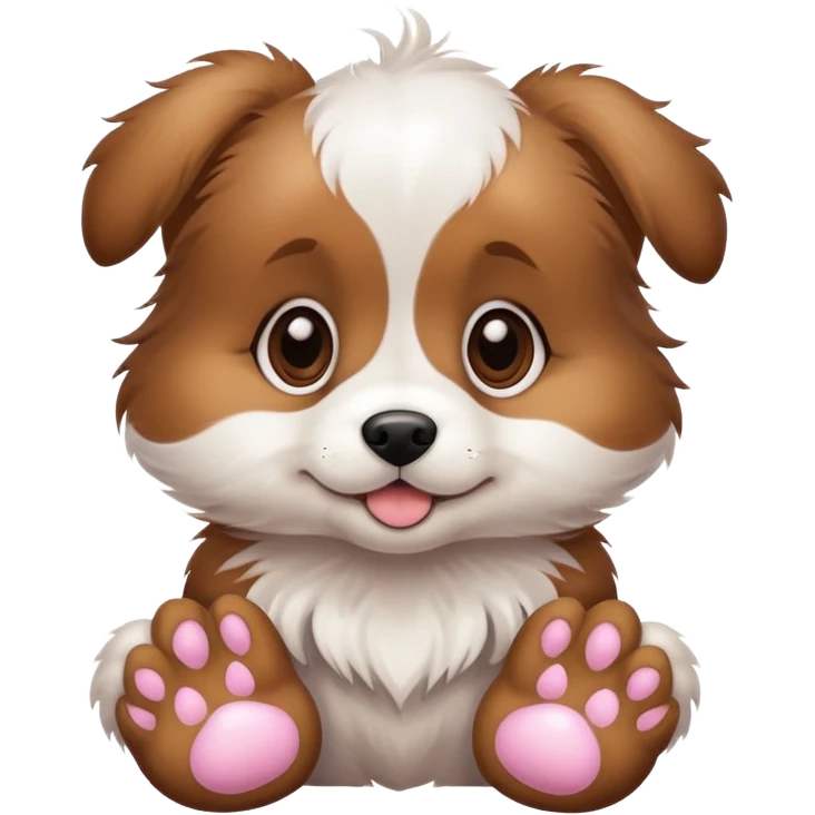 puppy showing its paws emoji