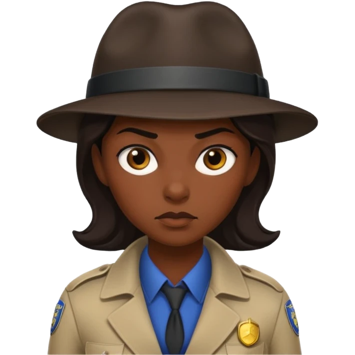 dark skin female detective emoji