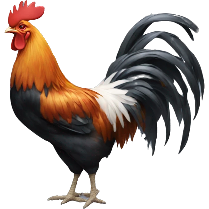 Rooster standing on one leg emoji