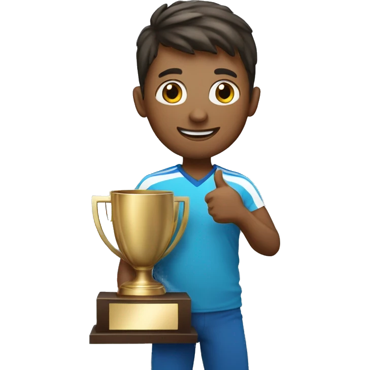 athlete with winner trophy emoji