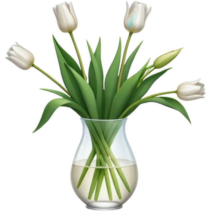 white tulip bouquet  emoji