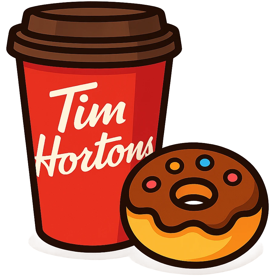 Tim Hortons coffee and donut emoji