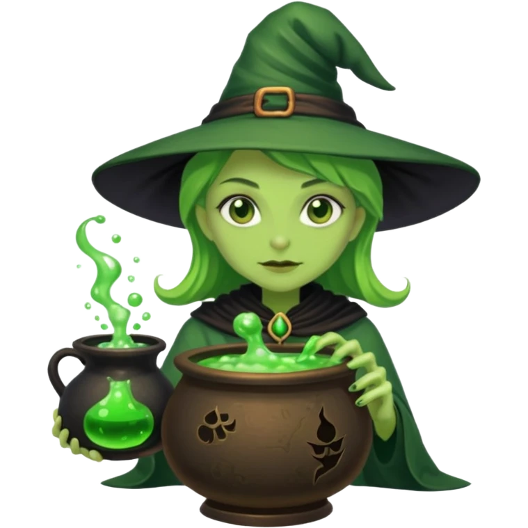 green witch cooking potion emoji