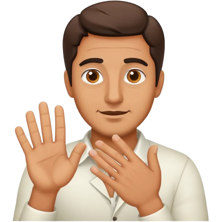 italian man gesticulating with his hands emoji