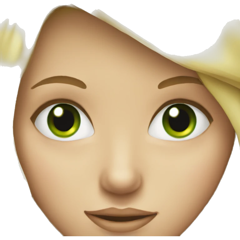 Blonde girl, green eyes emoji