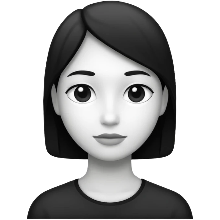 balck and white photosession emoji