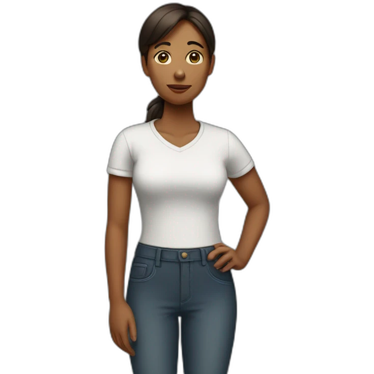 Woman with hand on hip emoji
