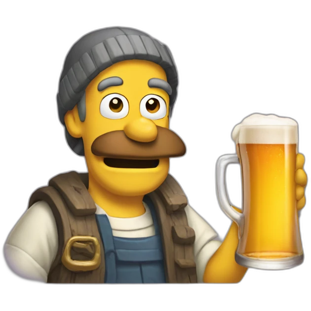 homer buvant une bière emoji