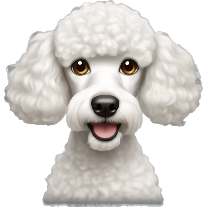 white poodle with brown nose  emoji