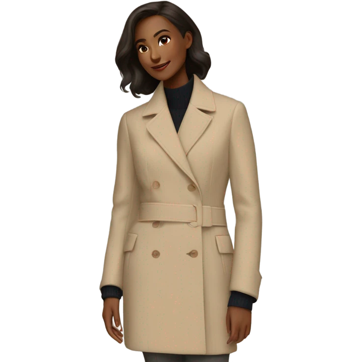 elegant beige coat  emoji