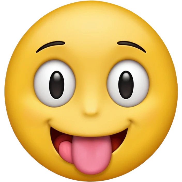 An emoji with a straight face with their tounge sticking out emoji