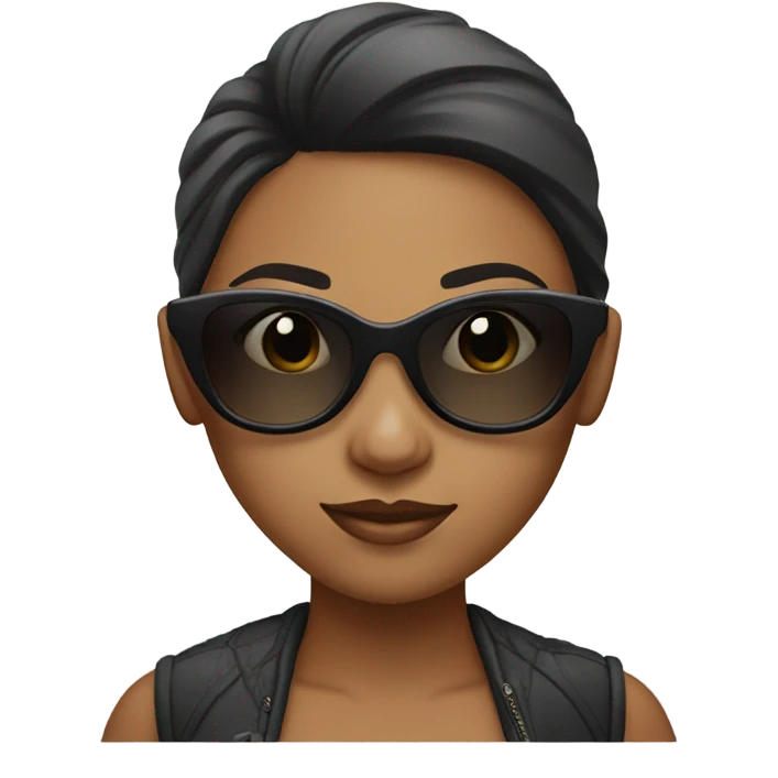 girl in sunglasses portrait emoji