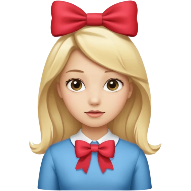 Girl with bow emoji