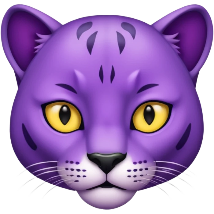 Purple Panther face turned to the slight right emoji