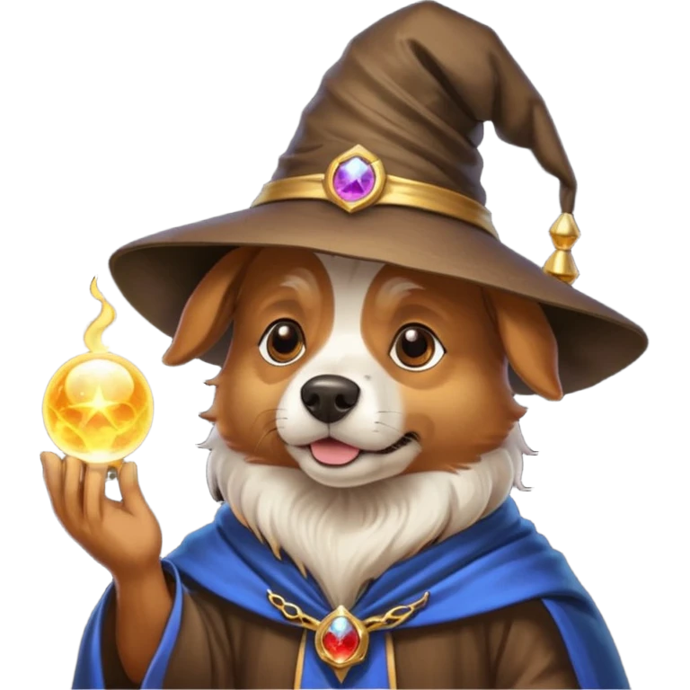 Dog wizard emoji