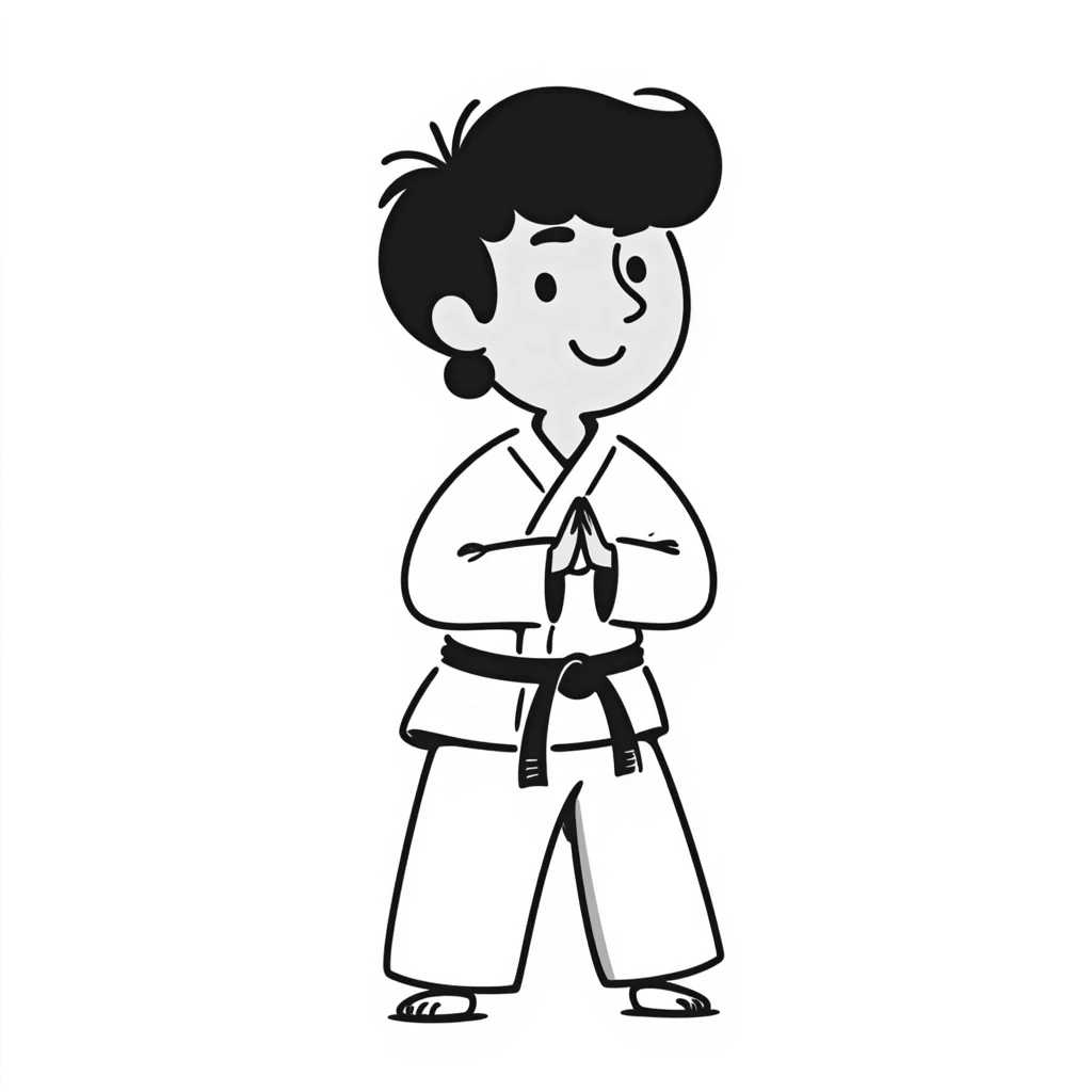 Simple white martial arts uniform emoji