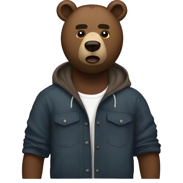Kanye West as a bear emoji