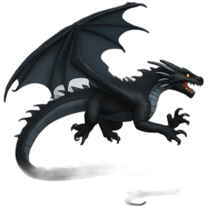 Black fury dragon emoji