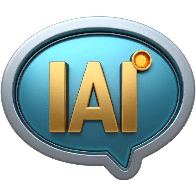  AI letters inside a speech bubble emoji