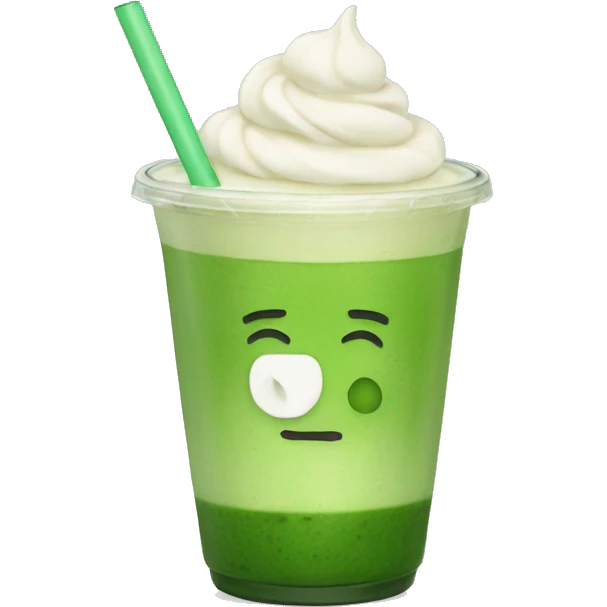 Iced Matcha latte  emoji