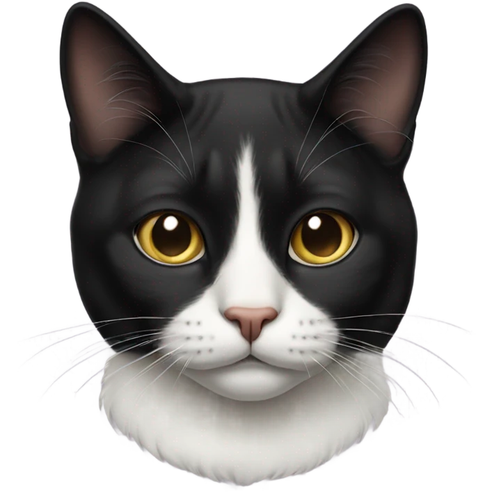 Tuxedo cat face emoji